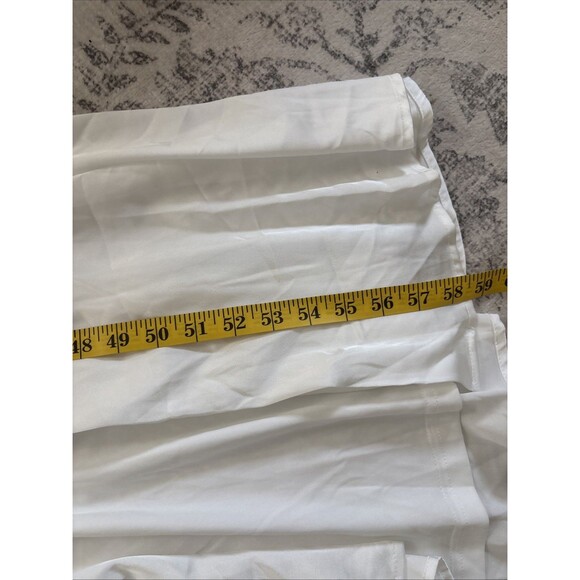 Lulus Elegant Confidence Whit Satin Flutter Sleeve Cutout Maxi Dress Size XS NWT - Picture 8 of 10